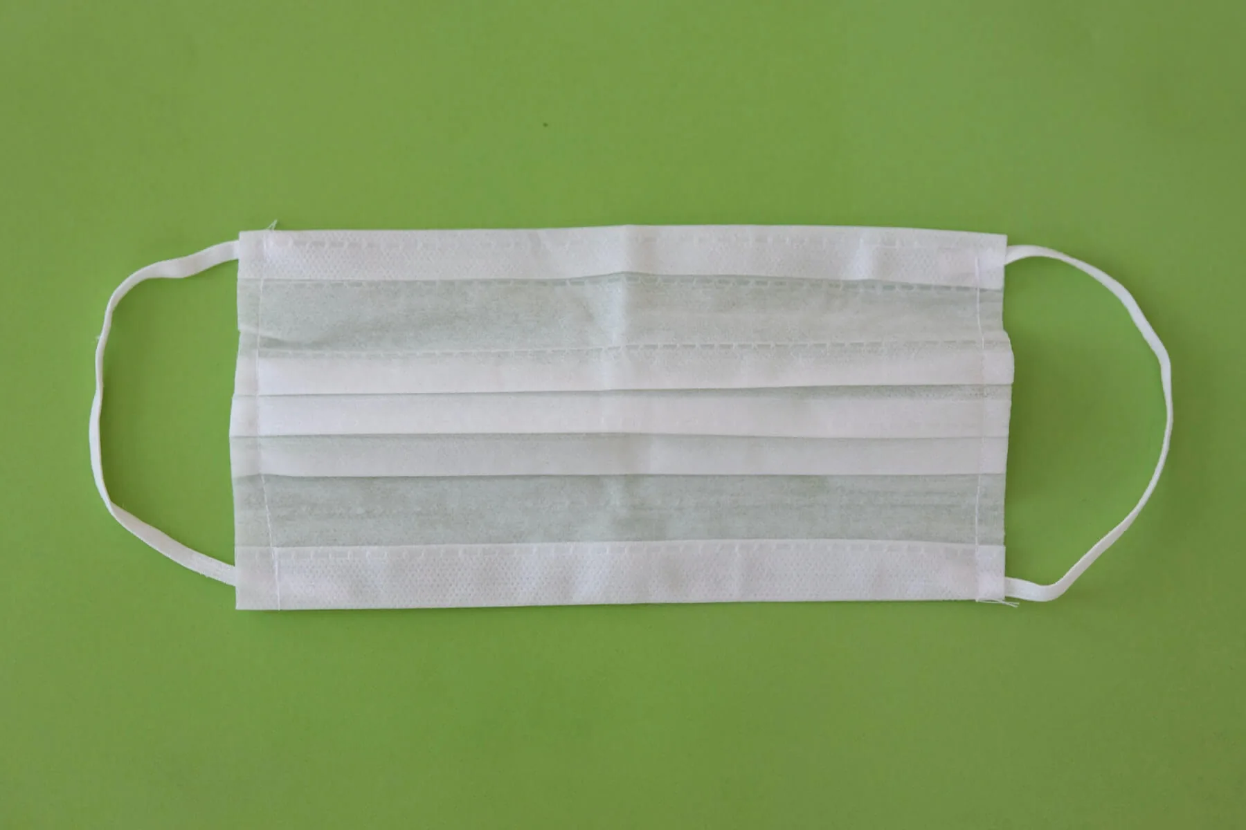 surgical mask procedural mask on green background covid19 how to help