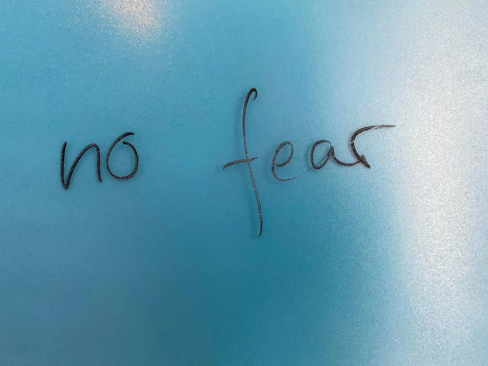 no fear written on blue background advice for new grad nurses 2020